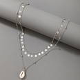 Retro Disc Tassel Silver Round Bead Shell Pendant Necklacepicture16