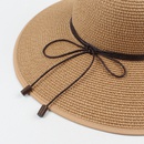 Korean tleisure elegant bow sunscreen beach straw hatpicture6