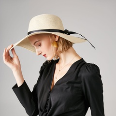 fashion sunscreen bowknot straw hats wholesale
