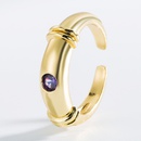 fashion letter eye copper inlaid zircon opening adjustable ringpicture10