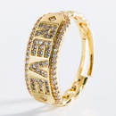fashion letter eye copper inlaid zircon opening adjustable ringpicture12