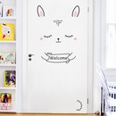 fashion cartoon expression door bedroom wall stickerspicture12