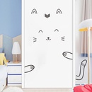 cartoon expression door cabinet bedroom  wall stickerspicture12