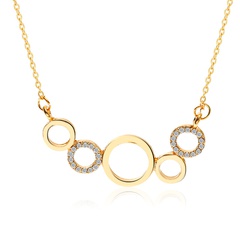 New Circle Pendant Alloy Diamond Necklace