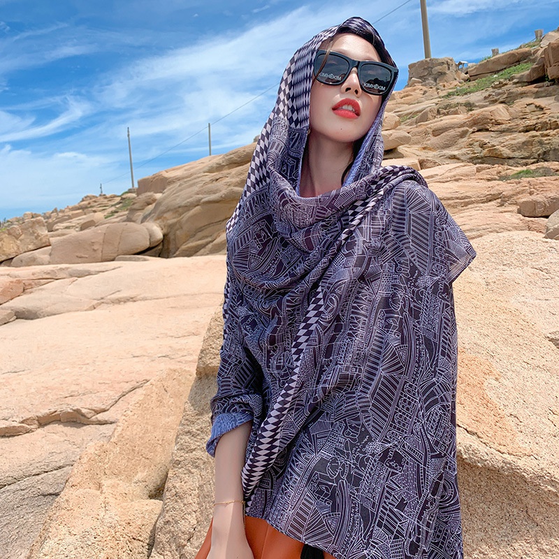 Korean printing sunscreen shawl wholesale