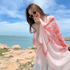 new contrast color printing sunscreen shawl