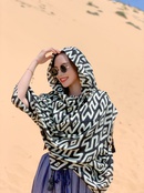 retro contrast color printing thin shawl wholesalepicture4