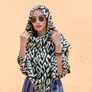 retro contrast color printing thin shawl wholesalepicture5