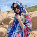 fashion contrast color flower printing sunscreen shawl wholesalepicture5