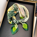 Korean green flower printing silk scarf wholesalepicture12
