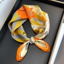 fashion flower printing small square silk scarf wholesalepicture7