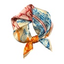 fashion flower printing square silk scarf wholesalepicture14