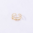 Fashion double gold opening sky star zircon ringpicture11