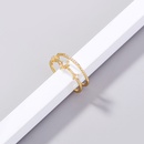 Fashion double gold opening sky star zircon ringpicture12