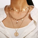 creative simple human head pearl pendant necklacepicture9