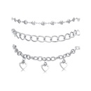 creative simple fashion heart pendent anklet 3piece setpicture5