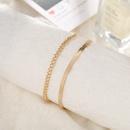 creative simple fashion flat snake ring buckle anklet 2piece setpicture10