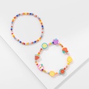 Cute Color Rice Beads Soft Pottery Fruit Beaded Bracelet Setpicture3