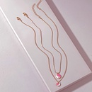 fashion color dripping heartshaped gossip short necklacepicture4
