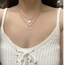 fashion color dripping heartshaped gossip short necklacepicture5