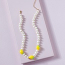 fashion imitation pearl lemon beaded necklacepicture3
