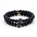 fashion natural frosted stone microinlaid zircon skull braceletpicture6