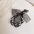 Korean multilayer bead chain polka dot bow hair scrunchiespicture21