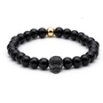 fashion natural frosted stone microinlaid zircon skull braceletpicture10