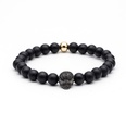 fashion natural frosted stone microinlaid zircon skull braceletpicture13
