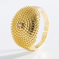 anillo chapado en oro de circonita con incrustaciones de cobre geomtrico hiphoppicture15
