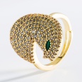 hiphop geometric copper inlaid zircon goldplated ringpicture25