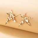 Simple fashion star golden fivepointed star earringspicture12