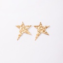 Simple fashion star golden fivepointed star earringspicture17