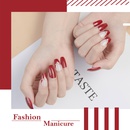 Fashion 24 pieces of short bridal nailspicture6