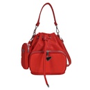 fashion solid color largecapacity oneshoulder messenger bucket bagpicture65