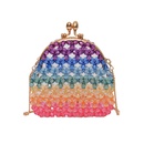 fashion beaded woven colorful chain shoulder mini bagpicture30