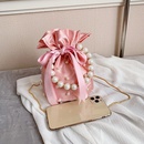 fashion pearl handle ribbon bow chain bucket small bagpicture36