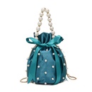 fashion pearl handle ribbon bow chain bucket small bagpicture37
