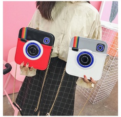 Petit sac carré coréen de messager de chaîne de forme d'appareil photo