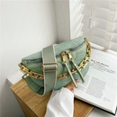 trend chain solid color crocodile pattern small chest bagpicture34