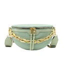 trend chain solid color crocodile pattern small chest bagpicture37