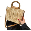new straw woven shoulder messenger small square bagpicture16