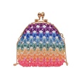 fashion beaded woven colorful chain shoulder mini bagpicture34