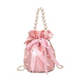 fashion pearl handle ribbon bow chain bucket small bagpicture42