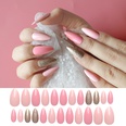 Fashion longpointed almond round head gold powder nail nailpicture17