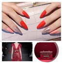 Golden onion powder long nail stickers wholesalepicture8
