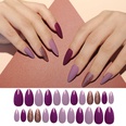 Fashion Onion Powder Purple Long Pointed Nail Pieces Finishedpicture15