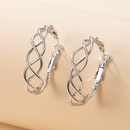 simple Cshaped twist circle geometric alloy earringspicture9
