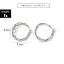 simple Cshaped twist circle geometric alloy earringspicture14