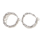 simple Cshaped twist circle geometric alloy earringspicture15